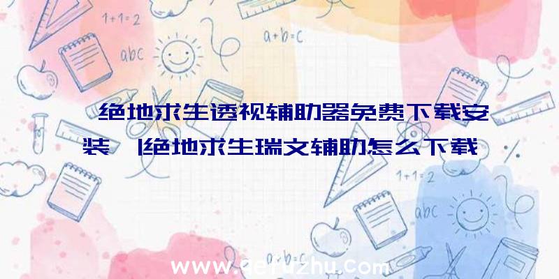 「绝地求生透视辅助器免费下载安装」|绝地求生瑞文辅助怎么下载